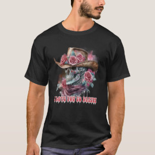T-shirt Je T'Aime À Mort Crâne Rétro Vintage Va Ouest