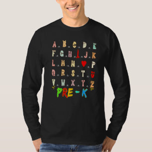 T-shirt Je t'aime Alphabet Monstre Mignon Bonjour Pré-Mate