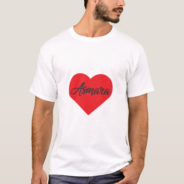 T-shirt Je t'aime Asmara - Érythrée (Devant)