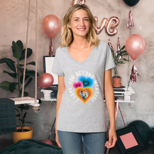 T-shirt Je t'aime au-delà de toute mesure cœurs groovy