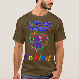 T-shirt Je t'aime aux morceaux Eléphant pour la Sensibilis