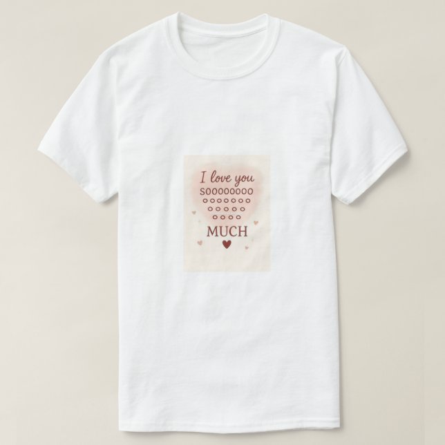 T-shirt Je t'aime beaucoup. (Design devant)