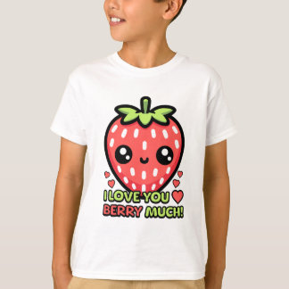 T-shirt Je T'Aime Beaucoup, Berry ! Pun mûr aux fraises