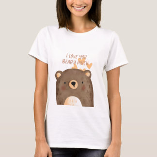 T-shirt Je T'Aime Beaucoup - Beurre Beaucoup Mignonne Ours