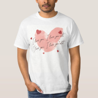 T-shirt Je t'aime beaucoup, cadeau de la Saint Valentin