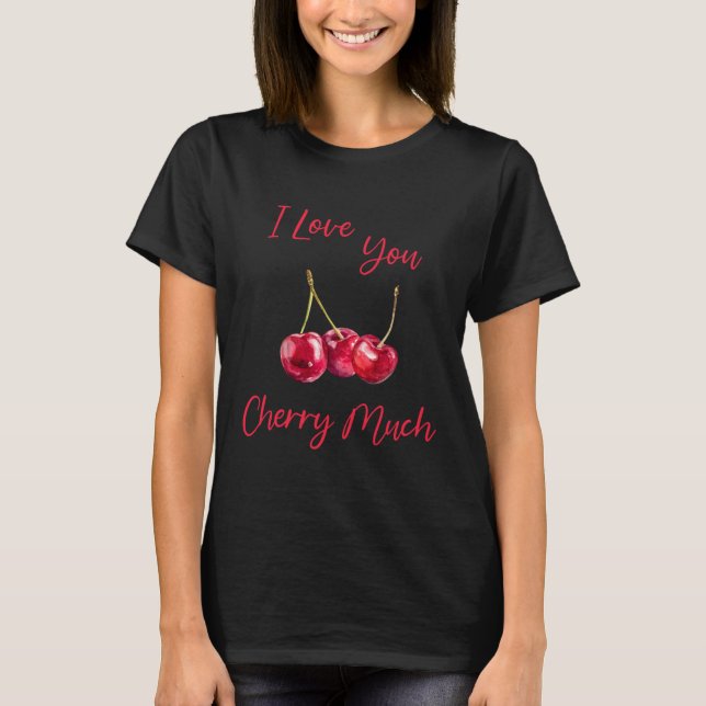 T-shirt Je T'Aime Beaucoup Cherry (Devant)