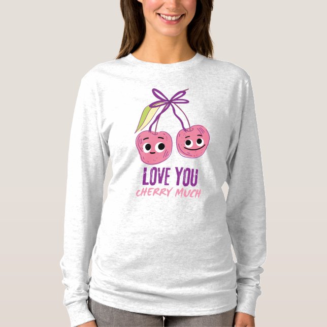 T-SHIRT JE T'AIME BEAUCOUP CHERRY (Devant)