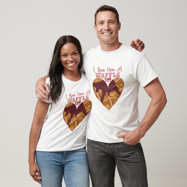 T-shirt Je T'Aime Beaucoup De gaufre (Unisexe)