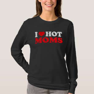 T-shirt Je T'Aime Chaudes Maman. Citation rétro du coeur r