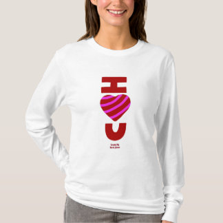 T-shirt Je t'aime Chemise à manches longues pour femmes