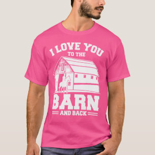 T-shirt Je t'aime de la grange et retour drôle de cheval à