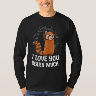 T-shirt Je T'Aime Faire Beaucoup De Pun Pour Un Panda Roug