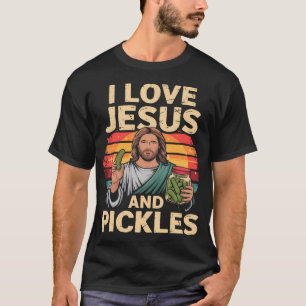 T-shirt Je T'aime Jésus Et Pickles Chemise Cucumber Jésus