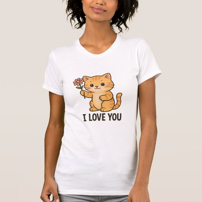 T-shirt Je t'aime Kitten (Devant)