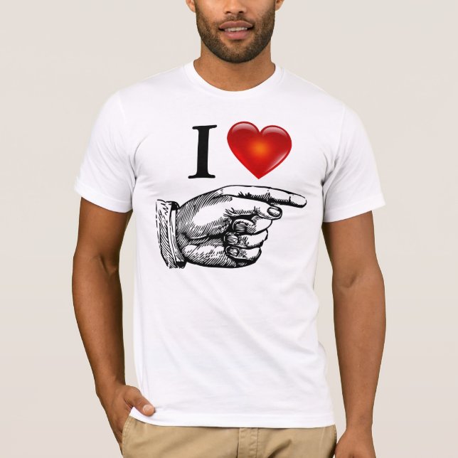 T-shirt Je t'aime la chemise (Devant)