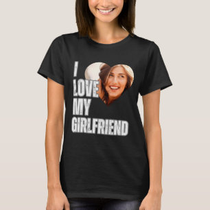 T-shirt Je T'aime Ma Copine Photo De Coeur Cadeau Petit Am