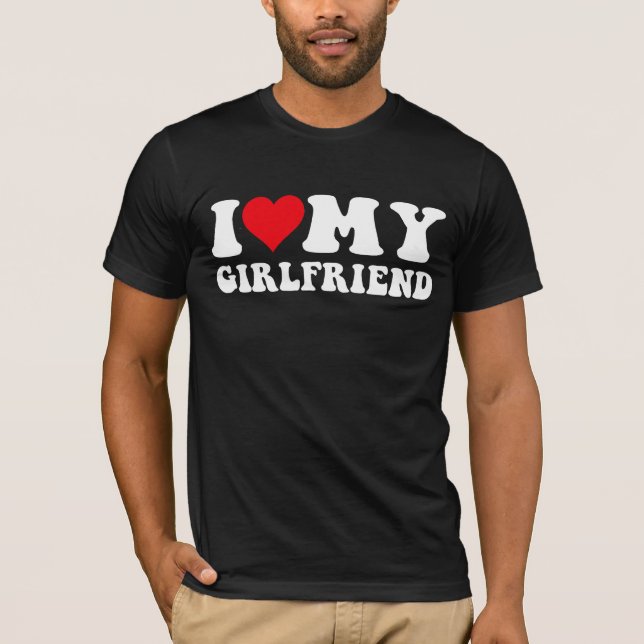 T-shirt Je t'aime ma copine tee, j'aime ma copine (Devant)
