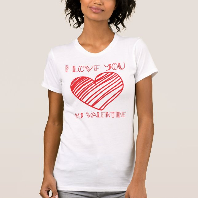 T-shirt Je T'Aime Ma Saint Valentin (Devant)