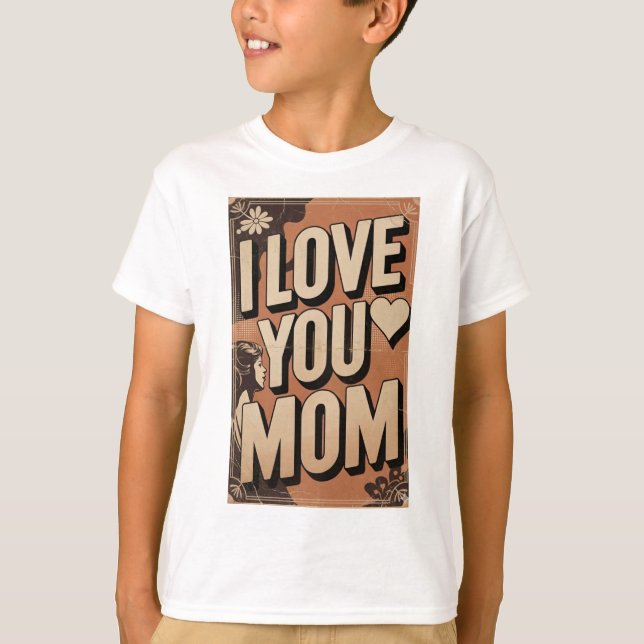 T-shirt je t'aime maman (Devant)