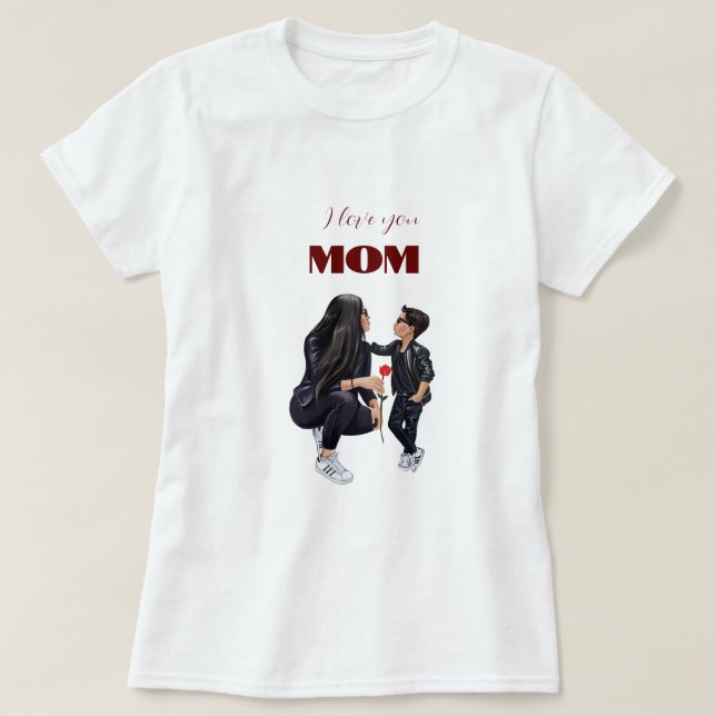 T-shirt Je t'aime maman (Design devant)