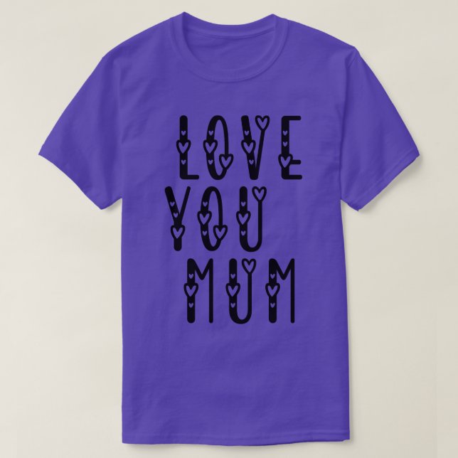 T-shirt je t'aime maman (Design devant)