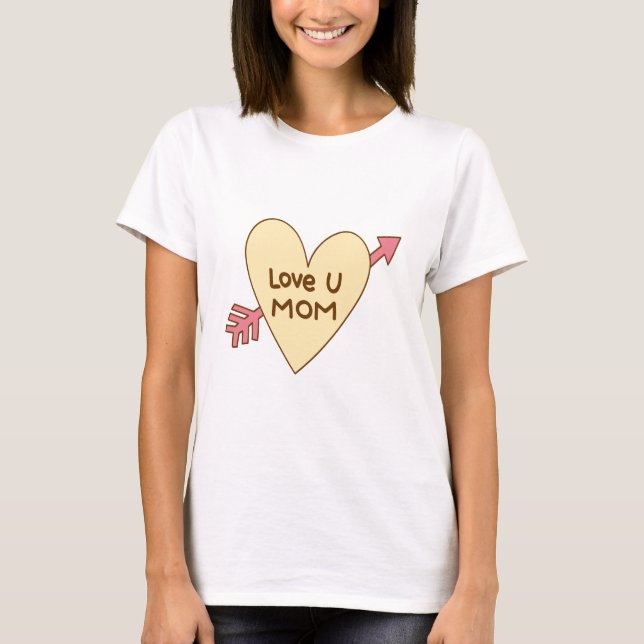 T-shirt Je t'aime maman (Devant)