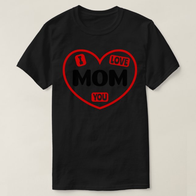 T-shirt Je t'aime maman 1 (Design devant)
