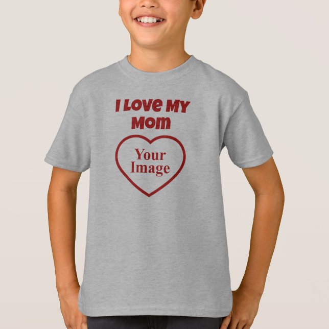T-shirt Je t'aime Maman Photo (Devant)