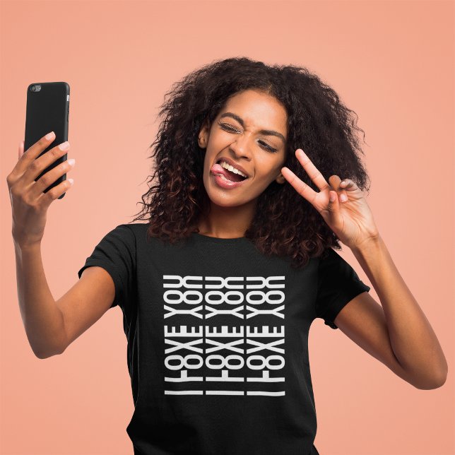 T-shirt JE T'AIME - Message d'amour caché (Créateur téléchargé)