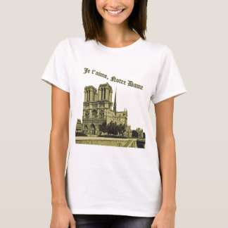 T-shirt Je t'aime Notre Dame - Cathédrale de Paris
