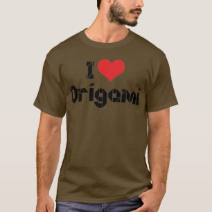 T-shirt Je T'aime Origami en Forme de Coeur