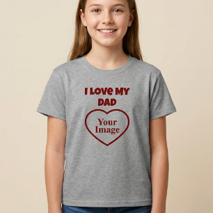 T-shirt Je T'aime Papa Photo