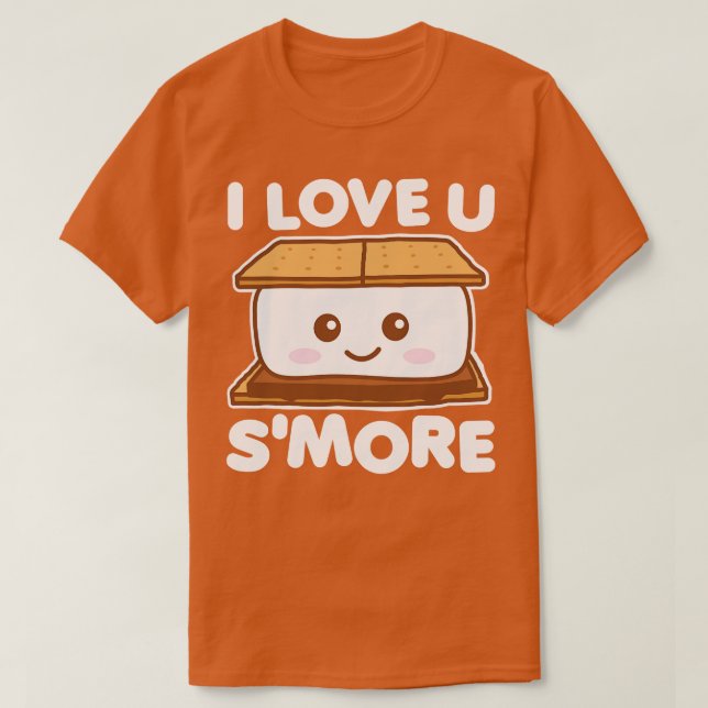 T-shirt Je T'Aime Plus Drôle Camping Smore Pun Sombre (Design devant)