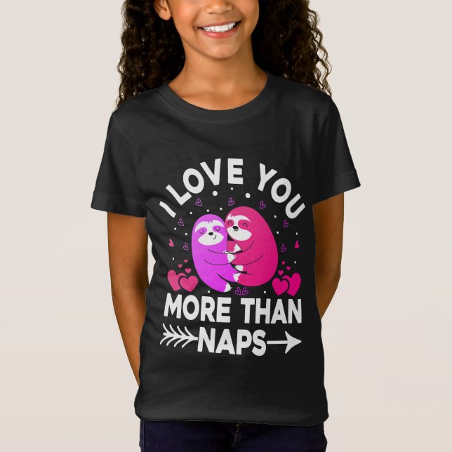 T-Shirt Je t'aime plus que des fentes roses et violettes (Devant)