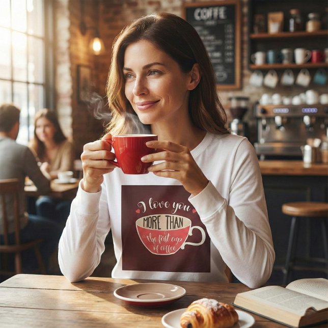 T-shirt Je t'aime plus que le café Citation drôle (Créateur téléchargé)