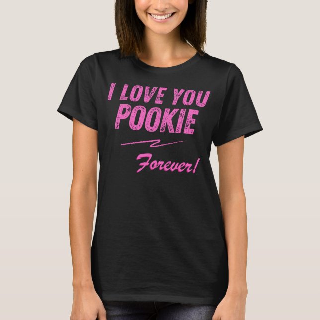 T-shirt Je T'Aime Pookie Forever Funny Trending Hawk Meme (Devant)