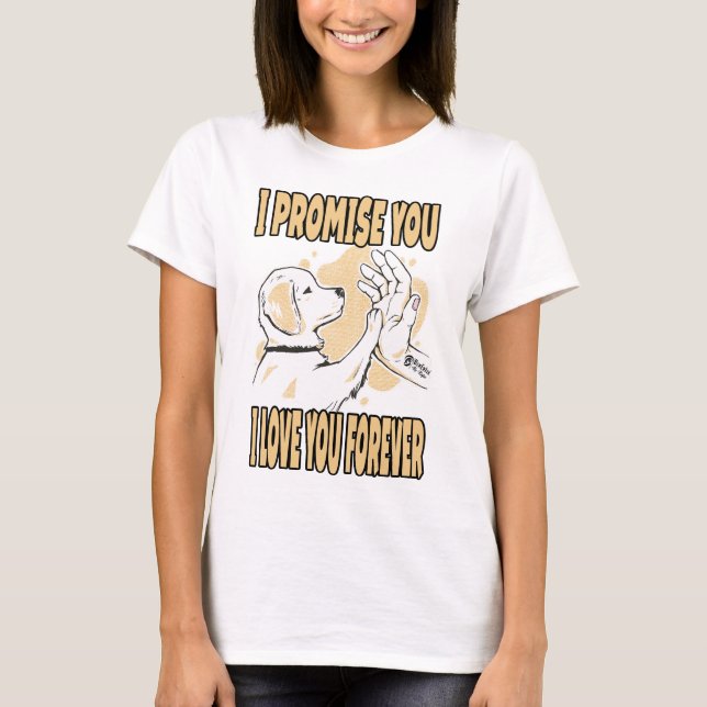 T-shirt Je T'Aime Pour Les Femmes Blanches (Devant)