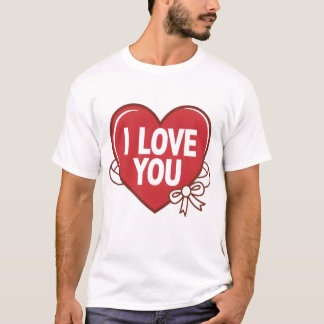 T-shirt Je t'aime Saint Valentin