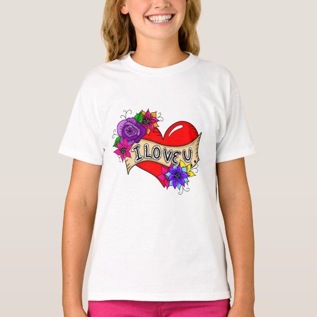 T-shirt Je T'Aime | Street Art Urban Heart (Devant)