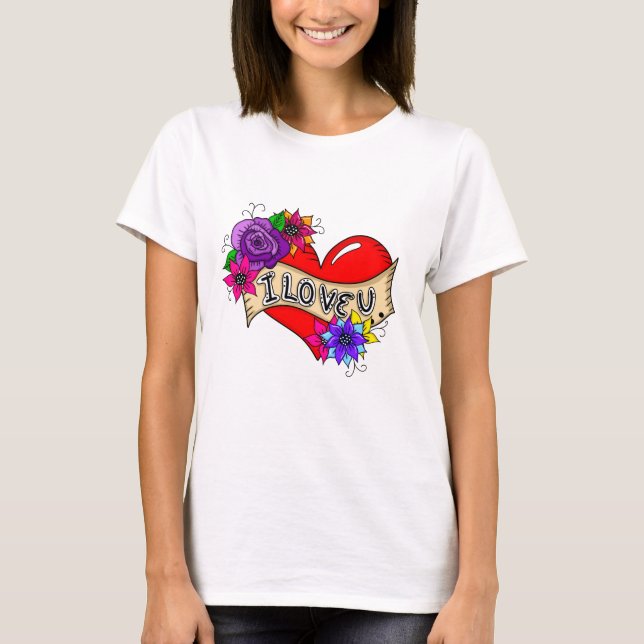 T-shirt Je T'Aime | Street Art Urban Heart (Devant)