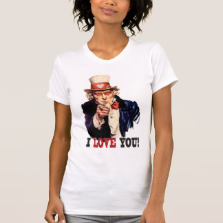 T-shirt Je t'aime - style Valentine d'Oncle Sam