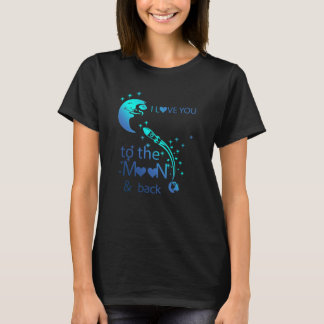 T-shirt Je t'aime sur la lune et de retour -