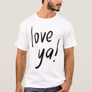 T-shirt Je t'aime – Typographie d'amour mignonne