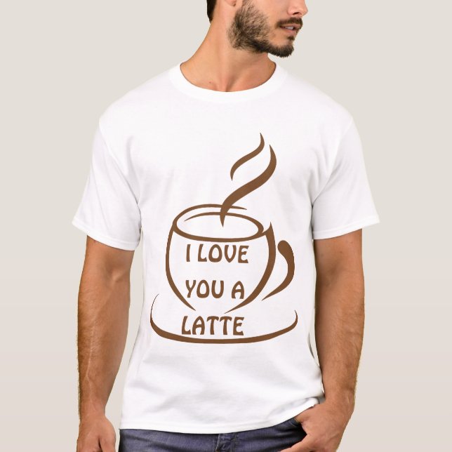T-shirt Je t'aime un design romantique récent (Devant)