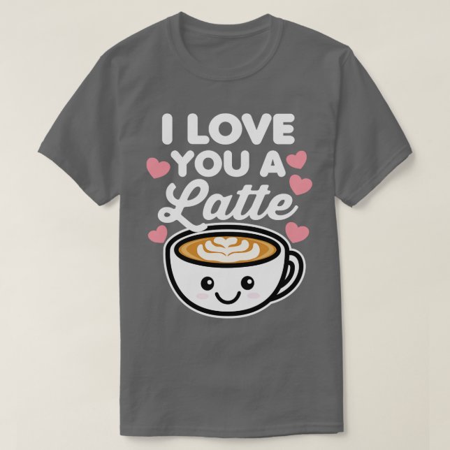 T-shirt Je T'Aime Un Latte (Design devant)