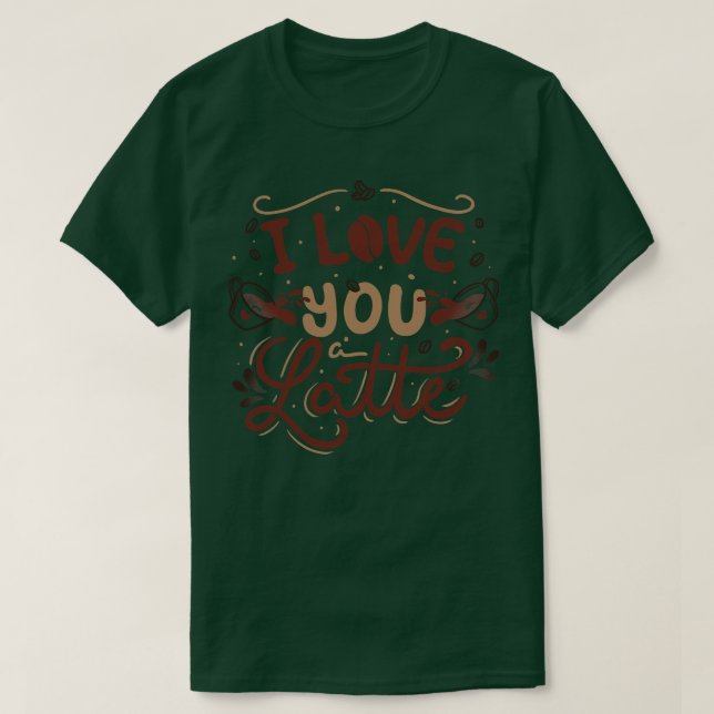 T-shirt Je t'aime un latte de Tobe Fonseca (Design devant)