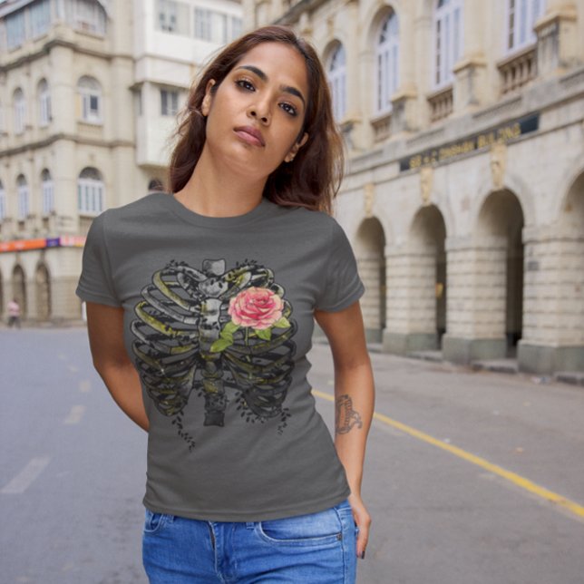 T-shirt Je t'aimerai toujours Rose du coeur Graphique (Créateur téléchargé)