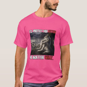 T-shirt Je te protégerai Kitten Funny Alpha Werewolf