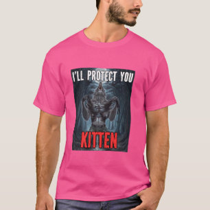 T-shirt Je te protégerai Kitten Funny Alpha Werewolf