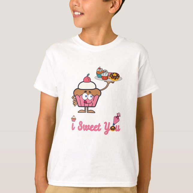 T-shirt Je te suce avec un gâteau (Devant)